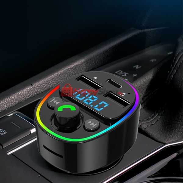 FM Трансмитер Earldom ET-M78, Bluetooth, Micro SD, USB, Type-C, QC, Черен - 17776