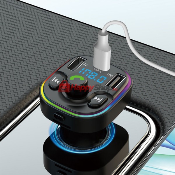 FM Трансмитер Earldom ET-M79, Bluetooth, Micro SD, USB, Type-C, QC, Черен - 17775