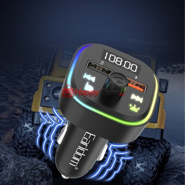 FM Трансмитер Earldom ET-M85, Bluetooth, USB, 3.1A, Черен - 17772