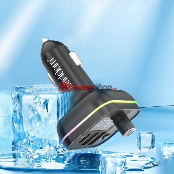 FM Трансмитер Earldom ET-M87, Bluetooth, USB, Type-C, PD, 3.1A, Черен - 17770