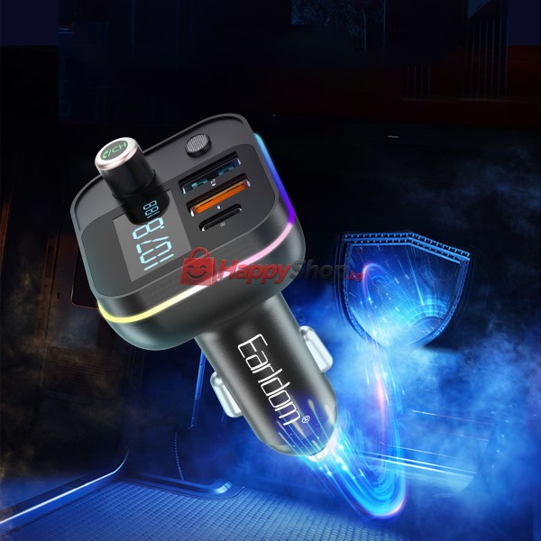 FM Трансмитер Earldom ET-M87, Bluetooth, USB, Type-C, PD, 3.1A, Черен - 17770