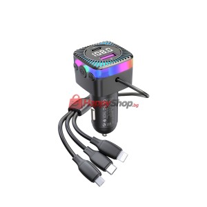 FM Трансмитер Earldom ET-M98, Bluetooth, USB, Type-C, 3.1A, ..