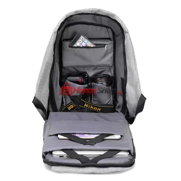 Раница за лаптоп BP-01, 15.6", Сив - 45284