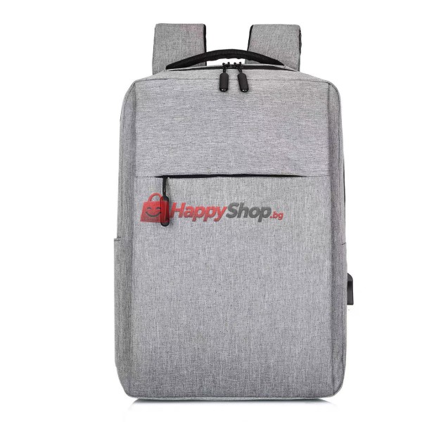 Раница за лаптоп BP-02, 15.6", Сив - 45286