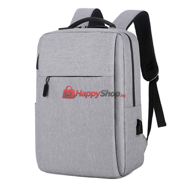 Раница за лаптоп BP-02, 15.6", Сив - 45286