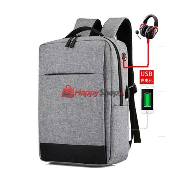 Раница за лаптоп BP-04, 15.6", Сив - 45291