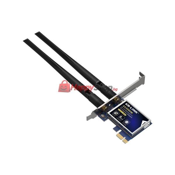 Безжичен мрежов адаптер LB-LINK BL-X50BT, PCI-E, 2400Mbps, Bluetooth, 2.4/5Ghz, 2 x 6dBi - 19049
