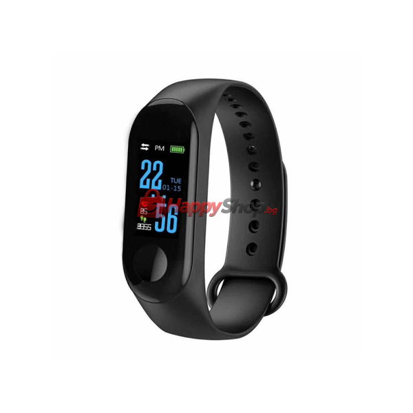 Смарт гривна M3, 18mm, Bluetooth, IP67, Различни цветове- 73047
