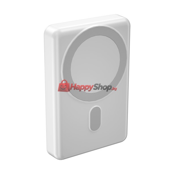 Преносима батерия WiWu Power Pod 01, 10000mAh, 20W, Qi, MagSafe, Бял - 87081
