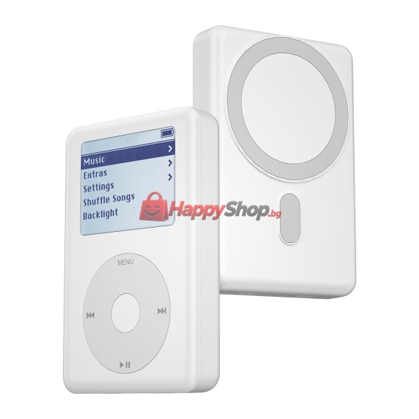 Преносима батерия WiWu Power Pod 01, 10000mAh, 20W, Qi, MagSafe, Бял - 87081