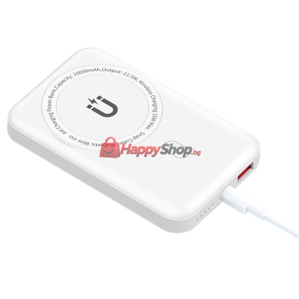 Преносима батерия WiWu SC10000WHT, 10000mAh, 22.5W, Qi, MagSafe, Различни цветове - 87078