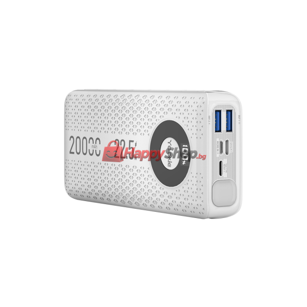 Преносима батерия Yookie YO12, 20000mAh, 22.5W, Бял - 87061