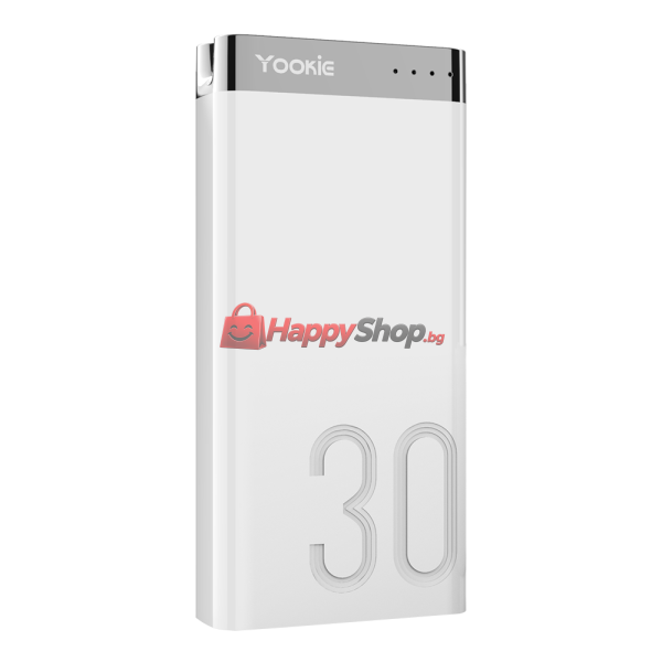 Преносима батерия Yookie YO13. 30000mAh, Бял - 87062