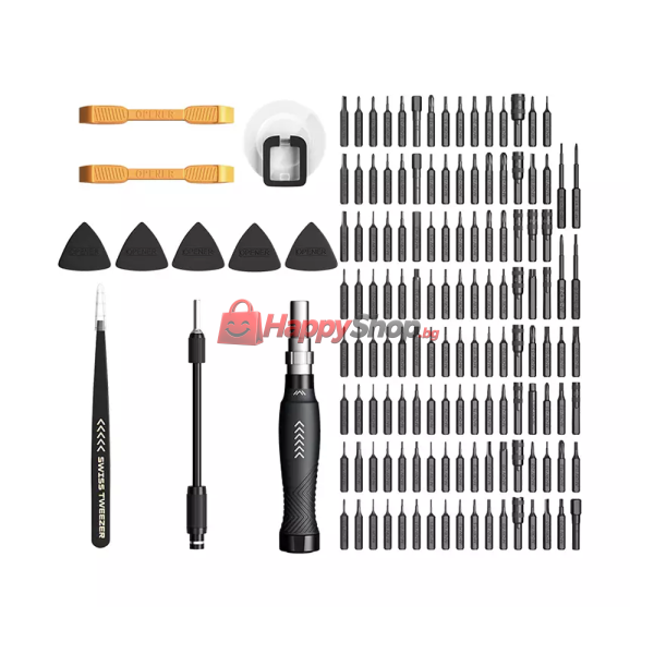 Комплект отвертка и накрайници Jakemy JM-8183-C, 145 Части, S2, CR-V, Черен - 17638