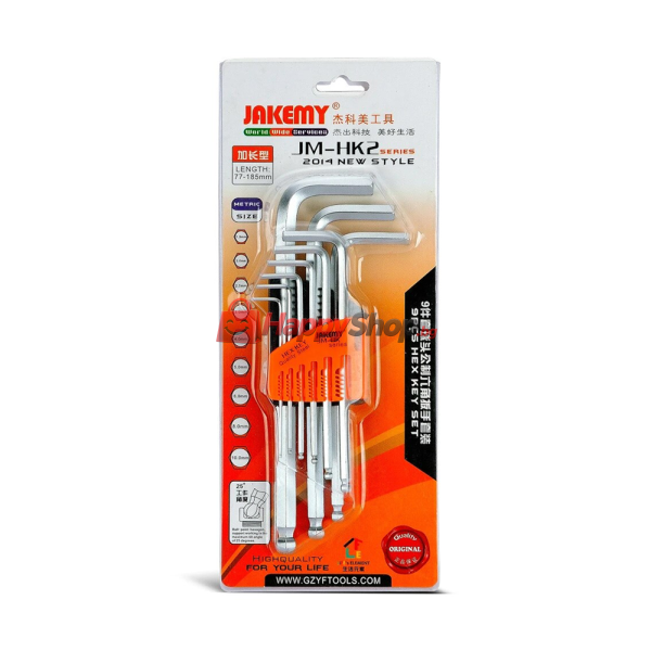 Комплект шестограми Jakemy JM-HK2-1, 9 броя, CR-V - 17645