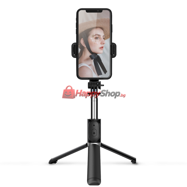 Селфи стик Earldom ET-ZP20, Bluetooth, 75см, Черен - 40230