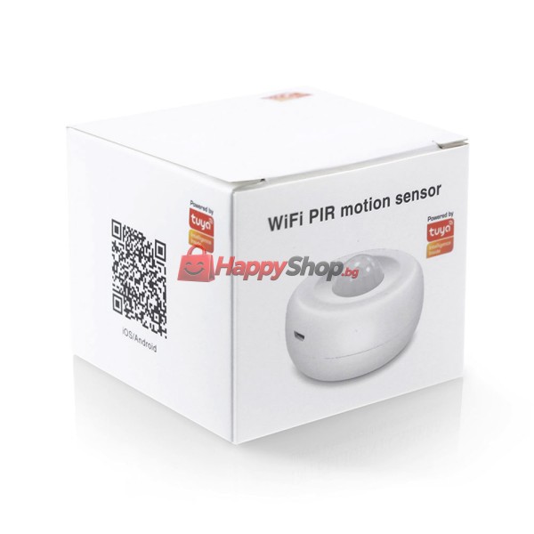 Смарт сензор PST-HW400B, За движение, PIR, 360 градуса, Wi-Fi, Tuya Smart, Бял - 91004