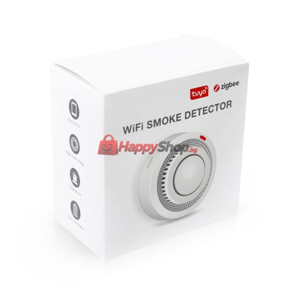 Смарт сензор PST-YG400A, За дим, Wi-Fi, Tuya Smart, Бял - 91009