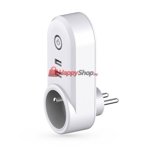 Смарт контакт PST-LSPA2, 2xUSB F, 220V, 10A, Wi-Fi, Tuya Sma..