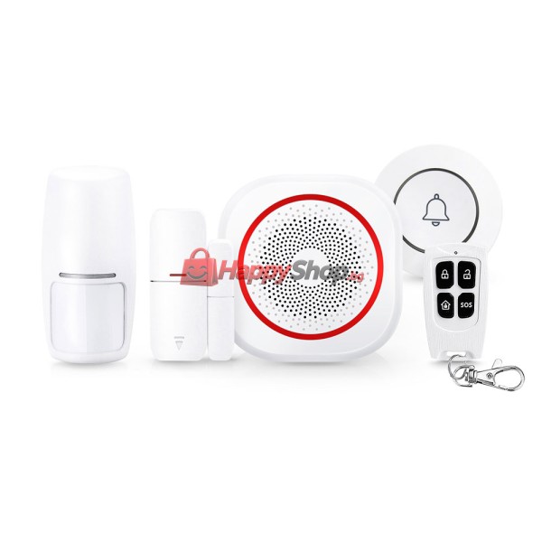 Смарт алармена система PST-H3, 5в1, Wi-Fi, Tuya Smart, Бял - 91011