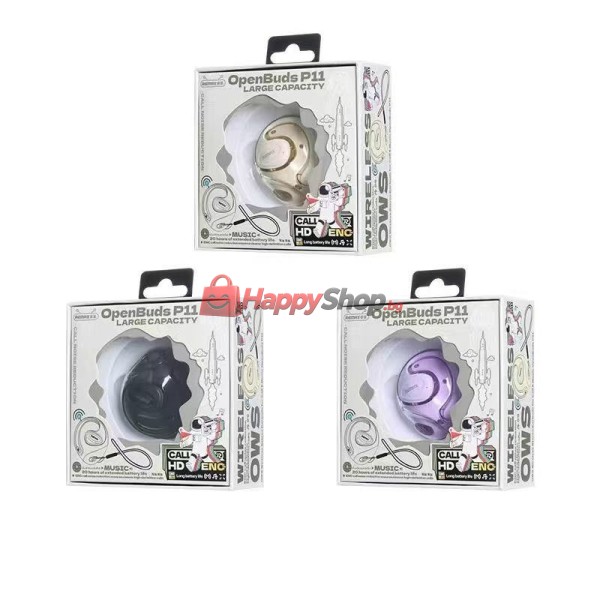 Bluetooth слушалки Remax OpenBuds P11, Черен - 20802