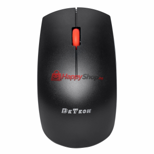 Мишка DeTech D15WL, Безжична, USB, Черен - 785