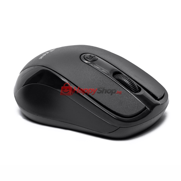 Мишка DeTech D7, Безжична, USB, Черен - 776