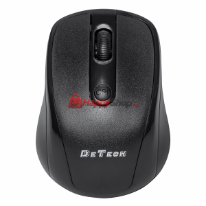 Мишка DeTech D7, Безжична, USB, Черен - 776