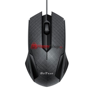 Мишка DeTech D9, Оптична, Черен - 778