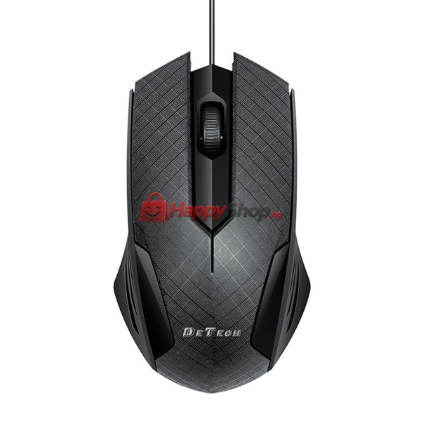 Мишка DeTech D9, Оптична, Черен - 778