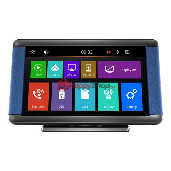 Преносим CarPlay / Android Auto дисплей X300L, 7", За автомобил - 13314