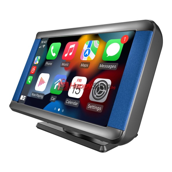 Преносим CarPlay / Android Auto дисплей X300L, 7", За автомобил - 13314