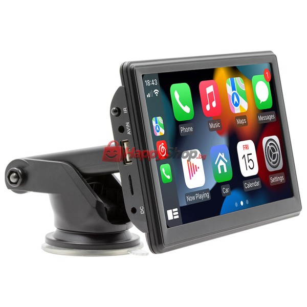 Преносим CarPlay / Android Auto дисплей X500L, 7", За автомобил - 13309