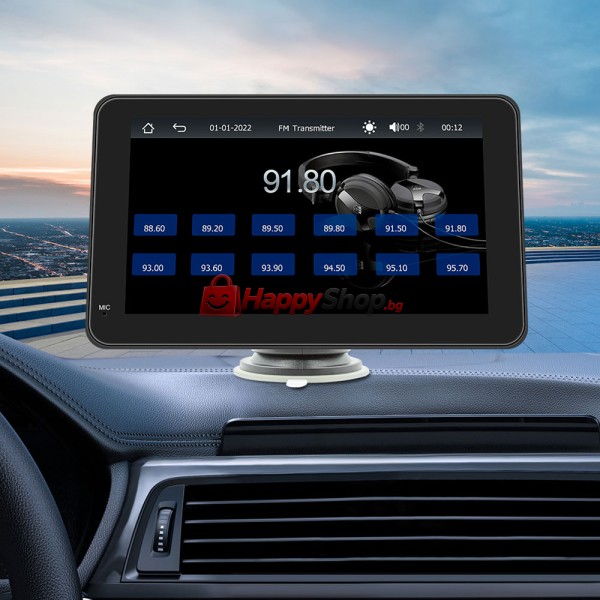 Преносим CarPlay / Android Auto дисплей X5306L, 7", За автомобил - 13312