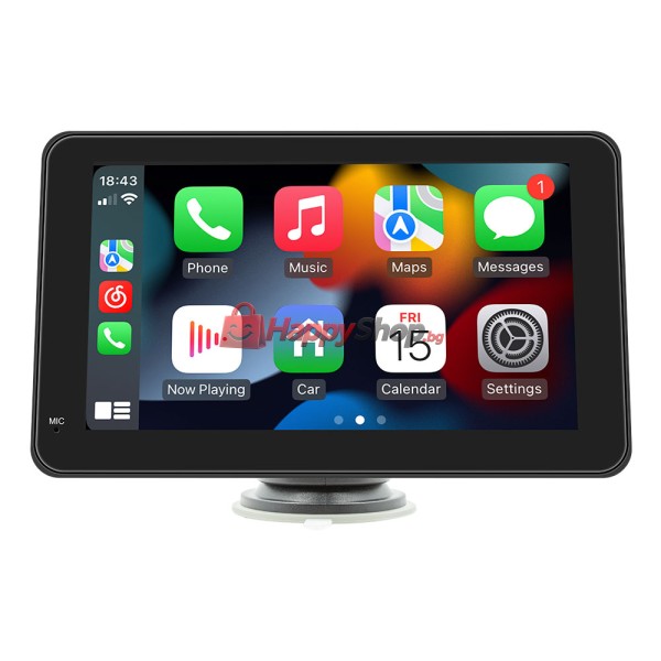 Преносим CarPlay / Android Auto дисплей X5306L, 7", За автомобил - 13312