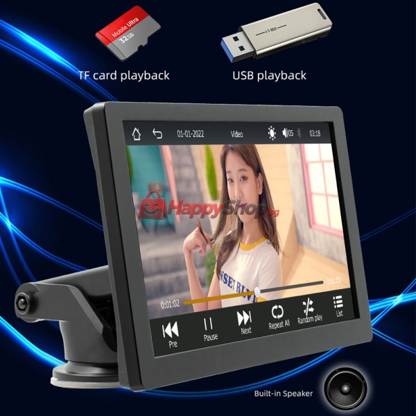 Преносим CarPlay / Android Auto дисплей X5308L, 9", За автомобил - 13317
