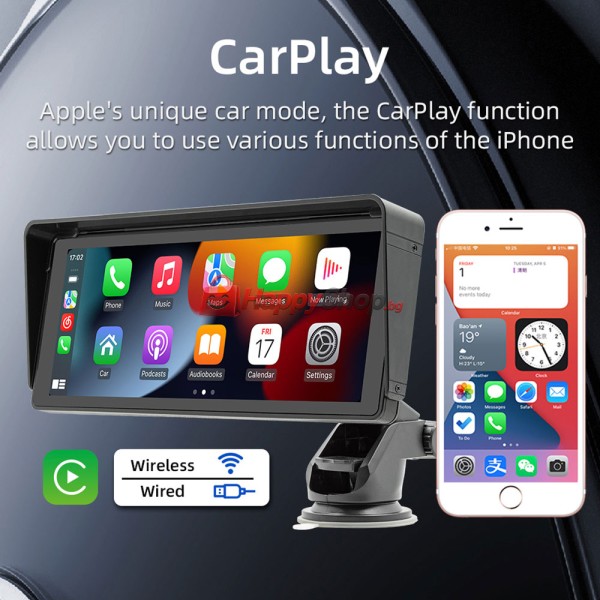 Преносим CarPlay / Android Auto дисплей X5313, 10.26", За кола - 13318