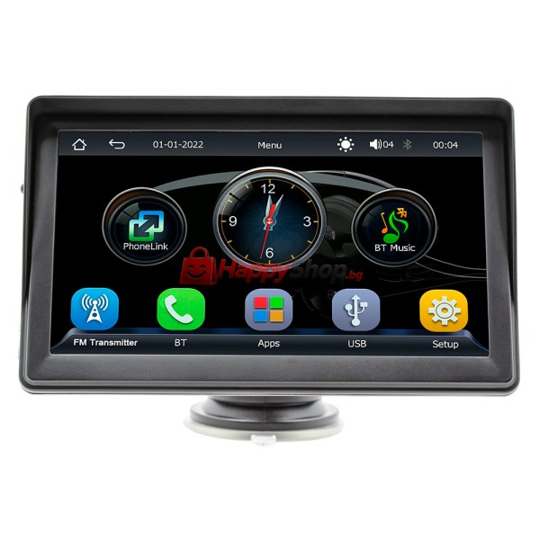 Преносим CarPlay / Android Auto дисплей X600W, 7", За автомобил - 13310