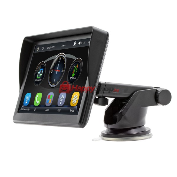 Преносим CarPlay / Android Auto дисплей X600W, 7", За автомобил - 13310