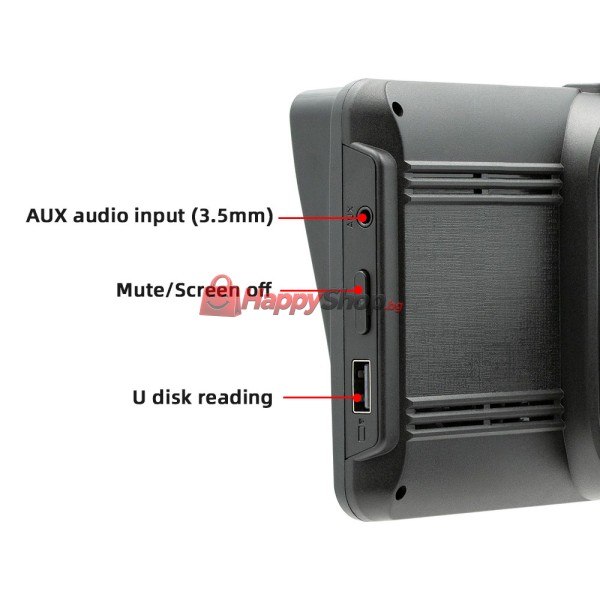 Преносим CarPlay / Android Auto дисплей , X5570R-L, 7", За автомобил - 13326
