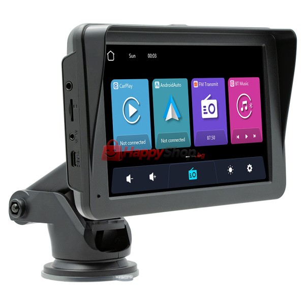Преносим CarPlay / Android Auto дисплей , X5570R-L, 7", За автомобил - 13326
