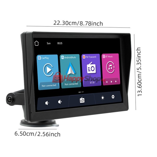 Преносим CarPlay / Android Auto дисплей , X5590R, 9", За автомобил - 13321