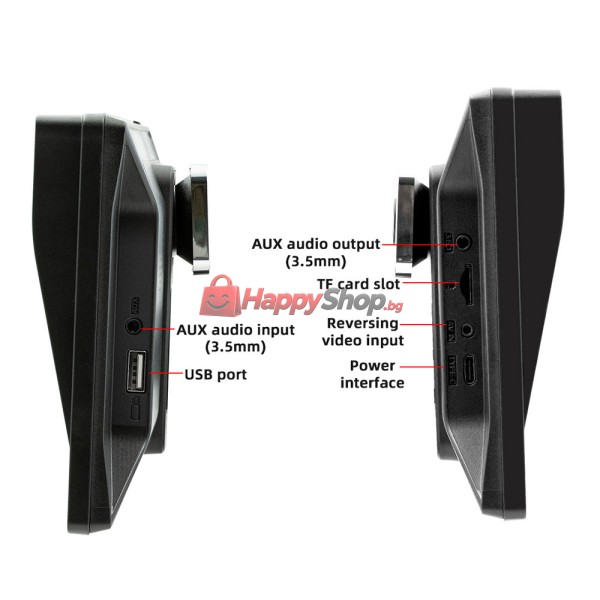 Преносим CarPlay / Android Auto дисплей , X5590R, 9", За автомобил - 13321