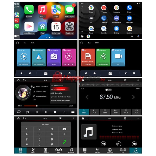 Преносим CarPlay / Android Auto дисплей , X5590R, 9", За автомобил - 13321