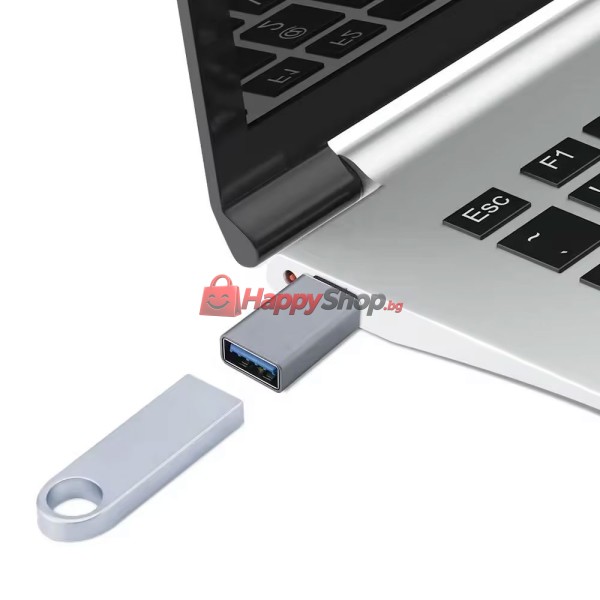 Преходник DeTech, USB (F) – USB C (M) OTG, Различни цветове - 17855