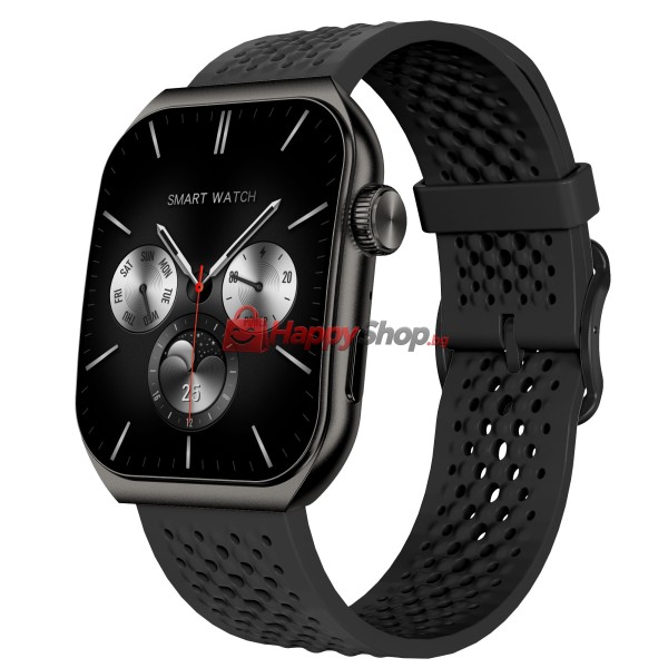 Смарт часовник Aurafit AM10B, Amoled, Черен - 73132