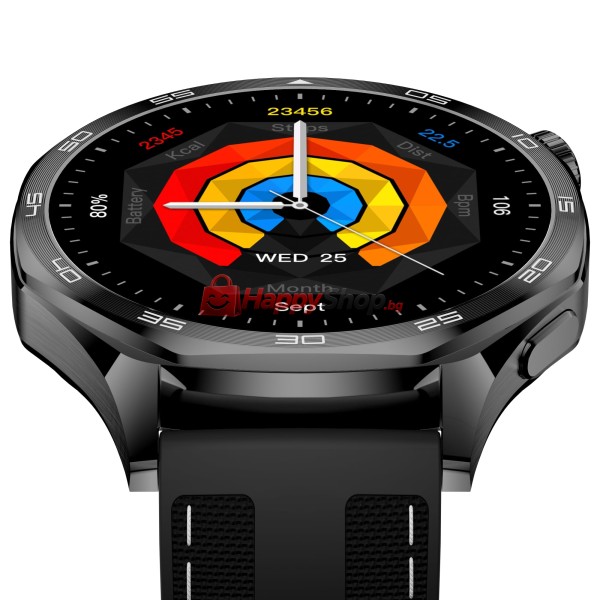 Смарт часовник Aurafit AM29, Amoled, Черен - 73126