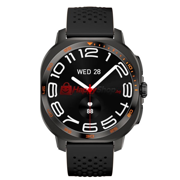 Смарт часовник Aurafit AM32, Amoled, Черен - 73125  