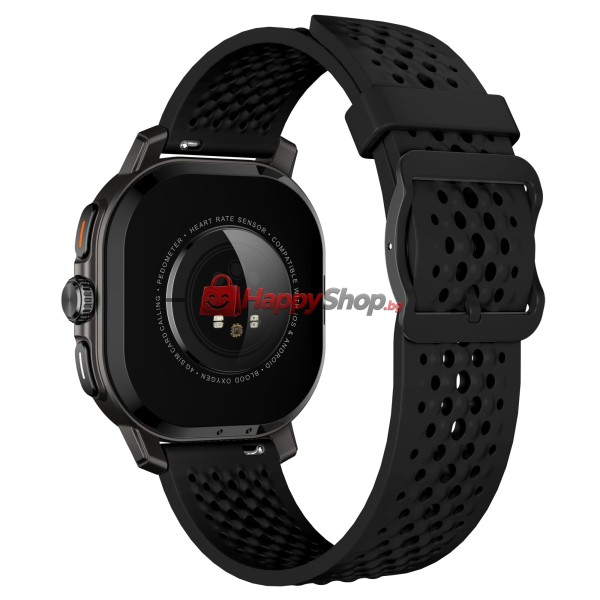 Смарт часовник Aurafit AM32, Amoled, Черен - 73125  