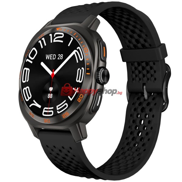 Смарт часовник Aurafit AM32, Amoled, Черен - 73125  